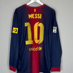 2012/13 BARCELONA MESSI 10 L/S HOME SHIRT (XL) NIKE - Cult Kits - XL - Buy Vintage Football Shirts, Authentic Retro Football Shirts For Sale, Classic Football Shirts & Soccer Jersey