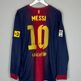 2012/13 BARCELONA MESSI 10 L/S HOME SHIRT (XL) NIKE - Cult Kits - XL - Buy Vintage Football Shirts, Authentic Retro Football Shirts For Sale, Classic Football Shirts & Soccer Jersey