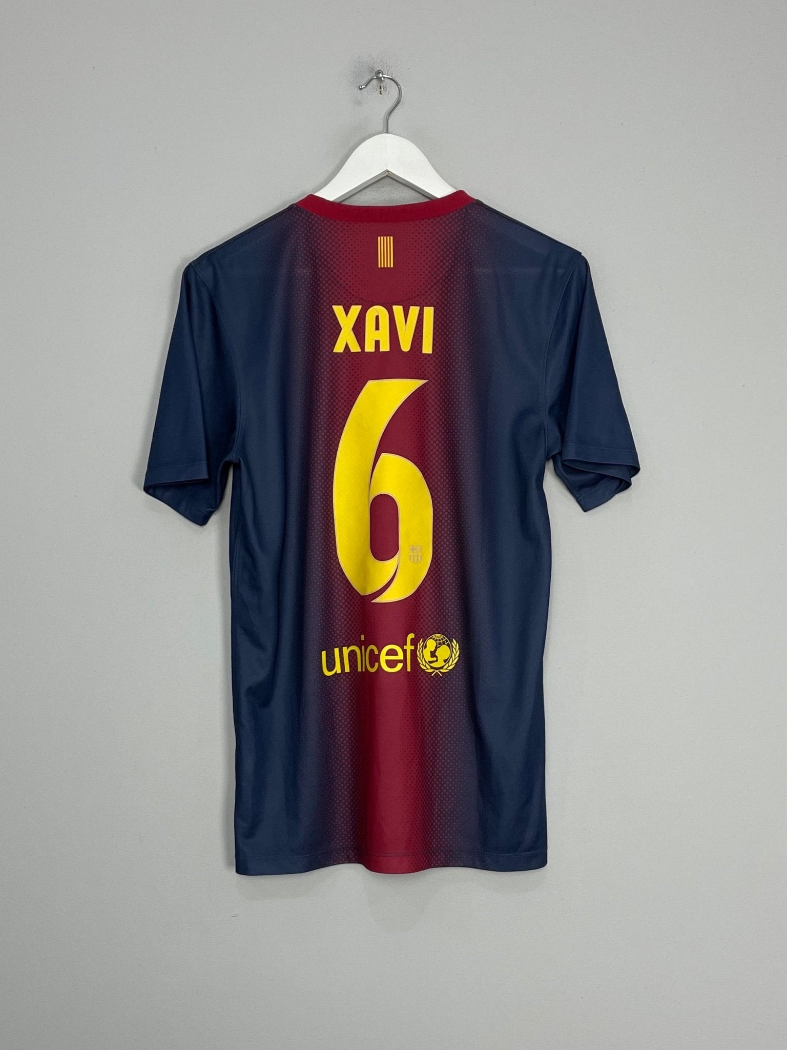 Shop 2012/13 BARCELONA XAVI #6 HOME SHIRT (S) NIKE BASIC, classic football shirts, vintage football shirts & retro soccer jerseys at Cult Kits
