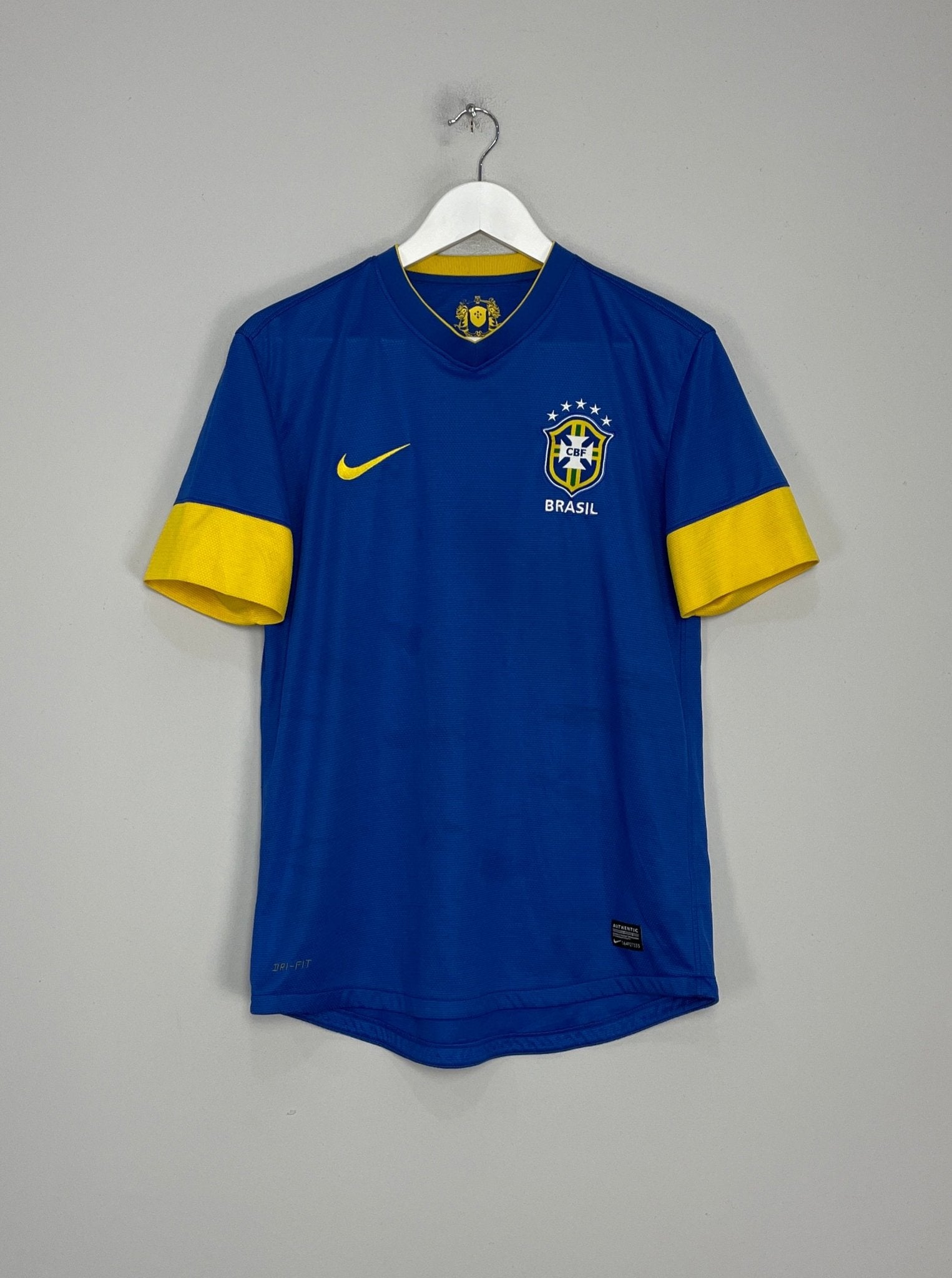 Shop 2012/13 BRAZIL AWAY SHIRT (M) NIKE, classic football shirts, vintage football shirts & retro soccer jerseys at Cult Kits