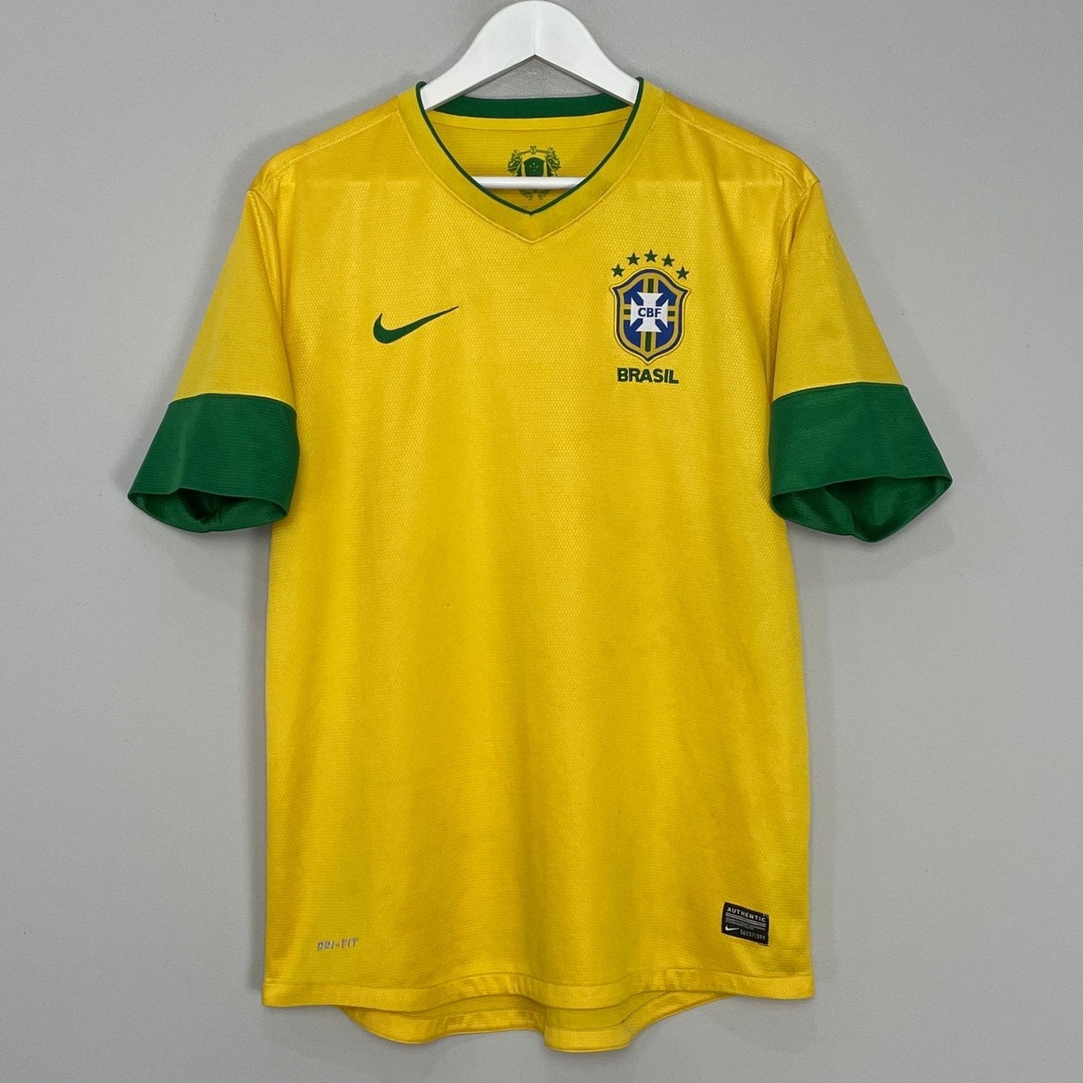 Shop 2012/13 BRAZIL HOME SHIRT (L) NIKE, classic football shirts, vintage football shirts & retro soccer jerseys at Cult Kits