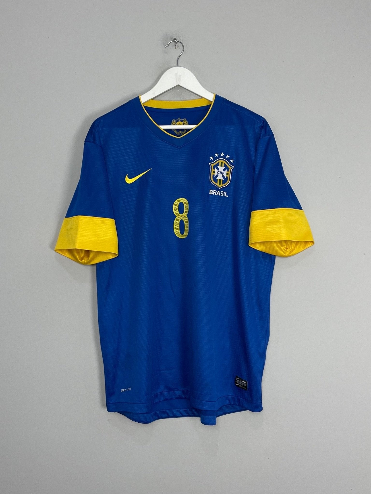 Shop 2012/13 BRAZIL KAKA #8 AWAY SHIRT (XL) NIKE, classic football shirts, vintage football shirts & retro soccer jerseys at Cult Kits
