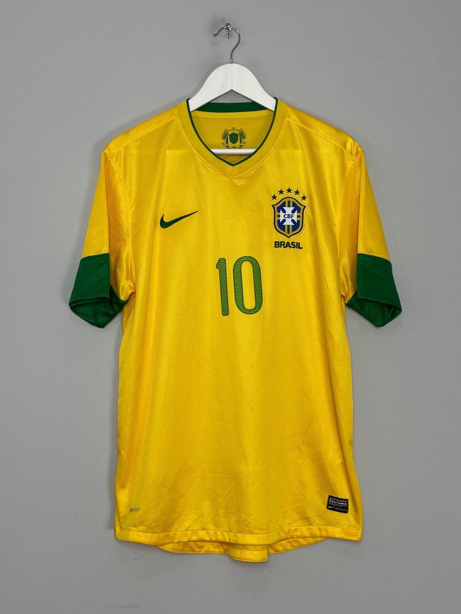 Shop 2012/13 BRAZIL NEYMAR JR #10 HOME SHIRT (L) NIKE, classic football shirts, vintage football shirts & retro soccer jerseys at Cult Kits