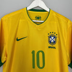 Shop 2012/13 BRAZIL NEYMAR JR #10 HOME SHIRT (L) NIKE, classic football shirts, vintage football shirts & retro soccer jerseys at Cult Kits