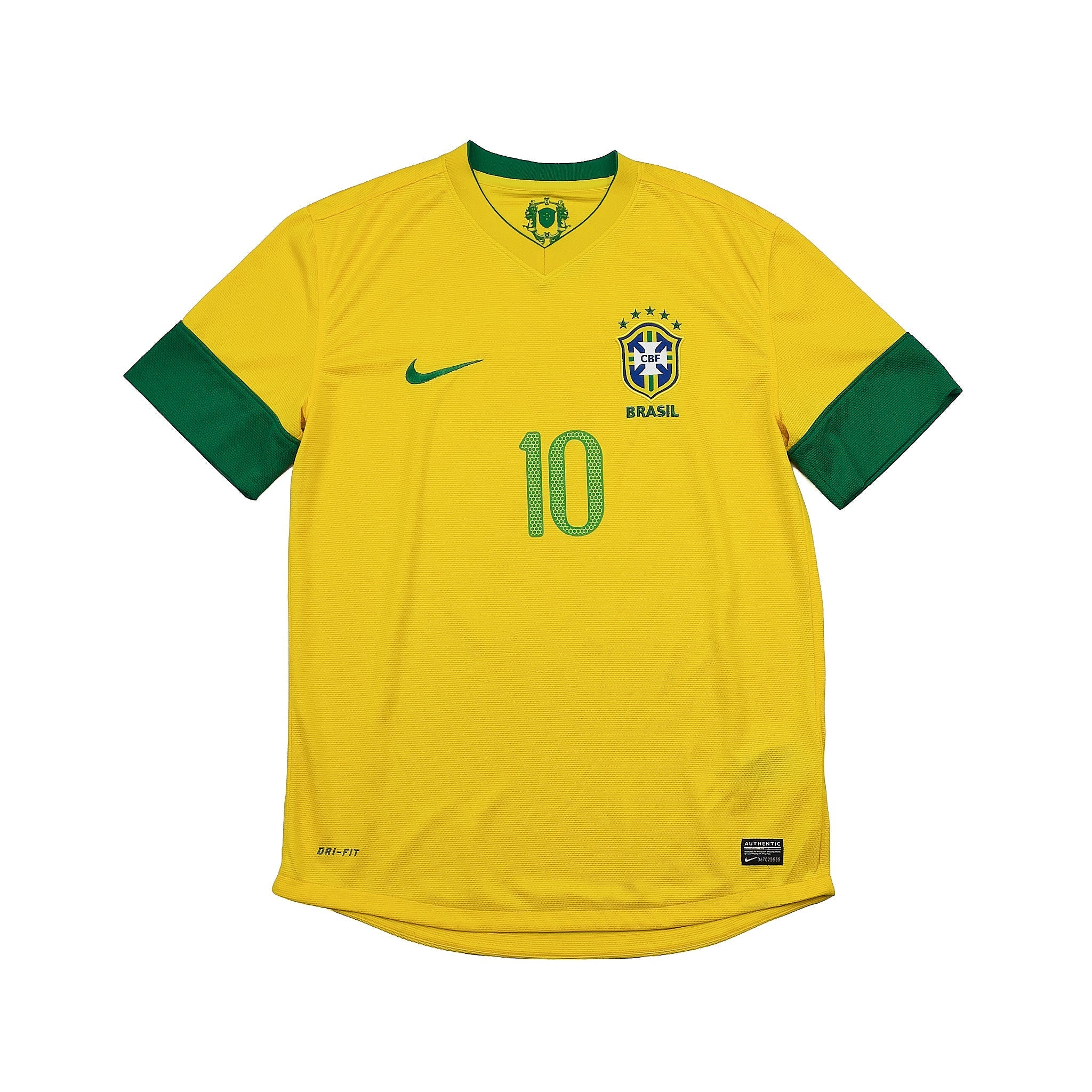 Buy 2012/13 BRAZIL NEYMAR JR 10 HOME SHIRT (M) NIKE ~ Free worldwide shipping available ~ Authentic Vintage Football Shirts from Cult Kits