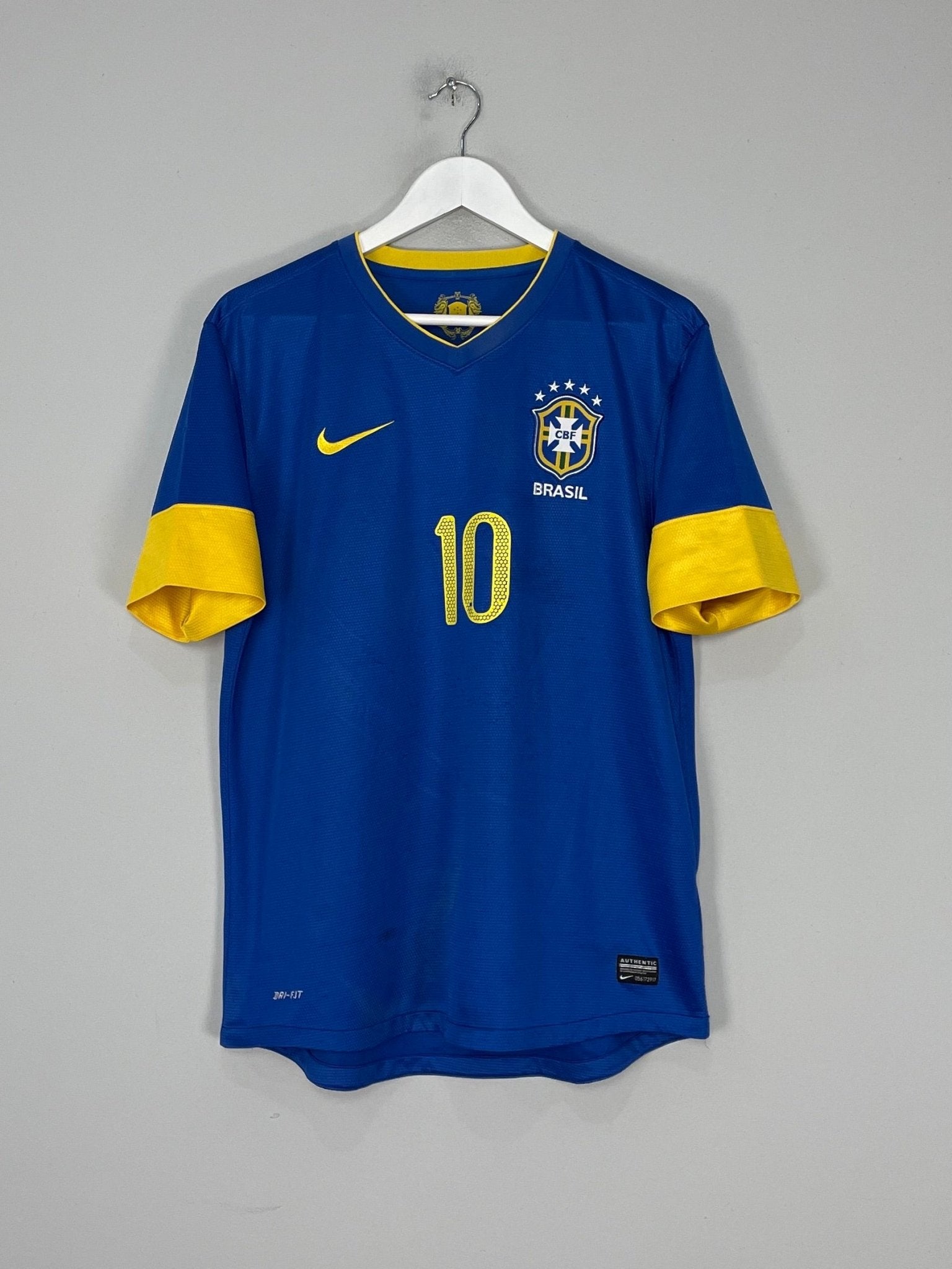 Shop 2012/13 BRAZIL RONALDINHO #10 AWAY SHIRT (L) NIKE, classic football shirts, vintage football shirts & retro soccer jerseys at Cult Kits
