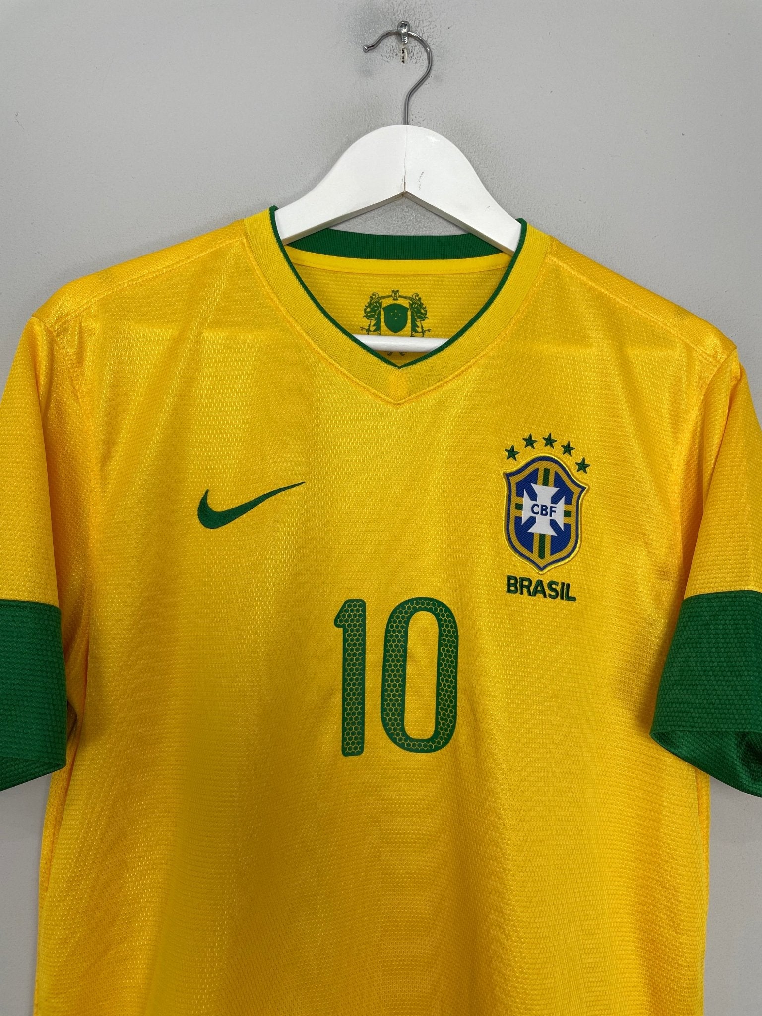 Shop 2012/13 BRAZIL RONALDINHO #10 HOME SHIRT (M) NIKE, classic football shirts, vintage football shirts & retro soccer jerseys at Cult Kits