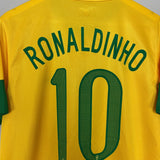 Shop 2012/13 BRAZIL RONALDINHO #10 HOME SHIRT (M) NIKE, classic football shirts, vintage football shirts & retro soccer jerseys at Cult Kits