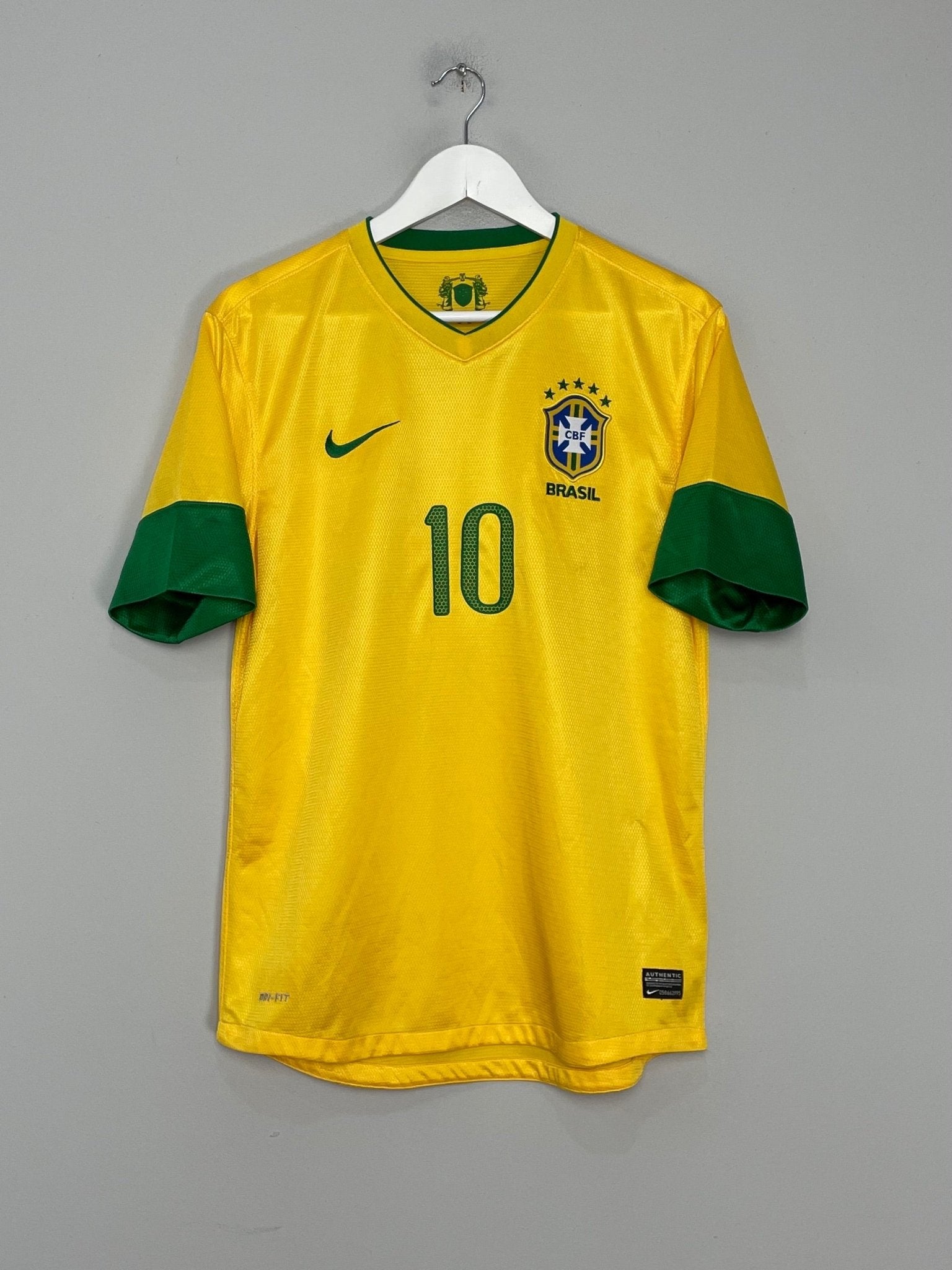 Shop 2012/13 BRAZIL RONALDINHO #10 HOME SHIRT (M) NIKE, classic football shirts, vintage football shirts & retro soccer jerseys at Cult Kits
