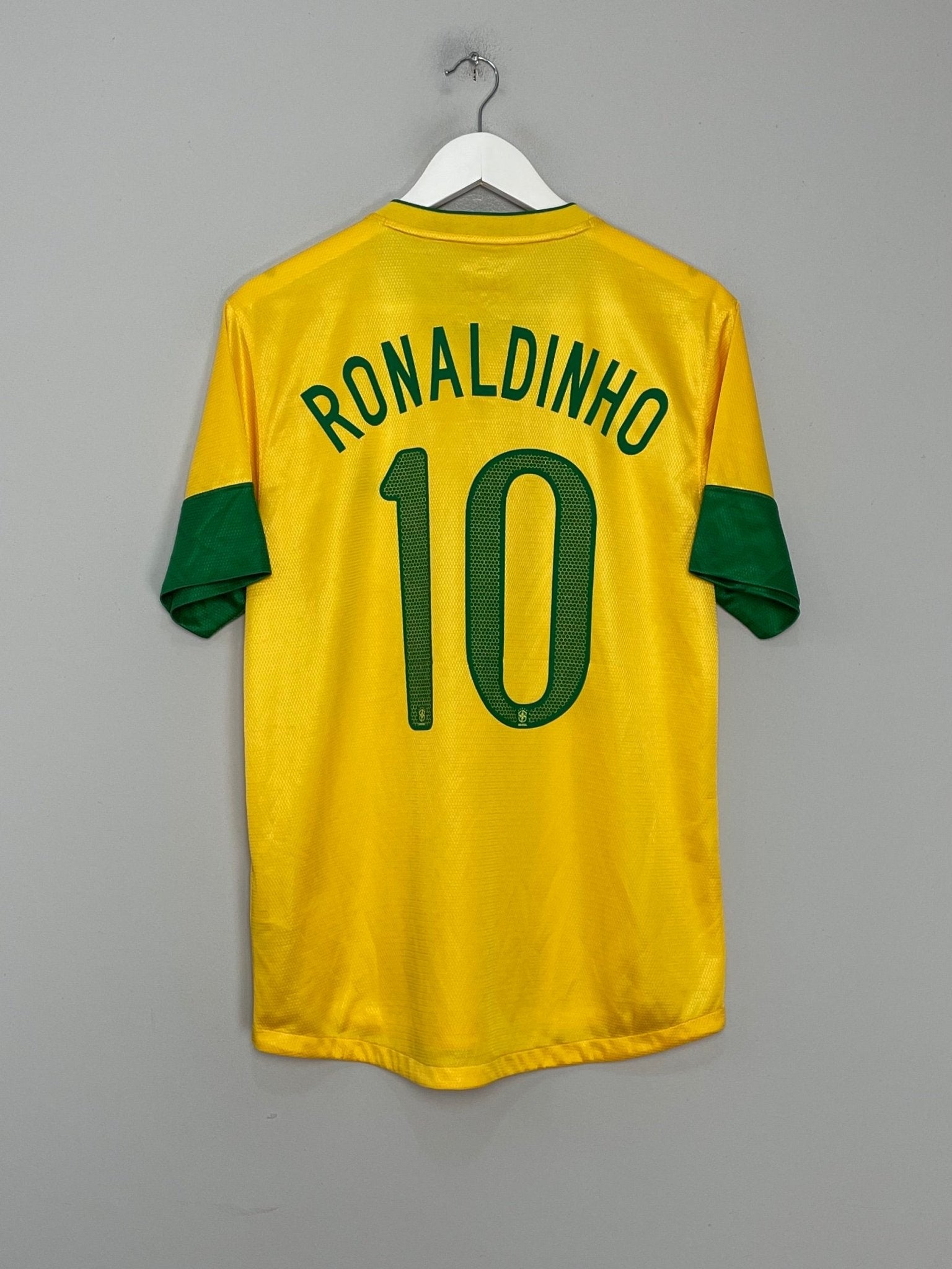 Shop 2012/13 BRAZIL RONALDINHO #10 HOME SHIRT (M) NIKE, classic football shirts, vintage football shirts & retro soccer jerseys at Cult Kits