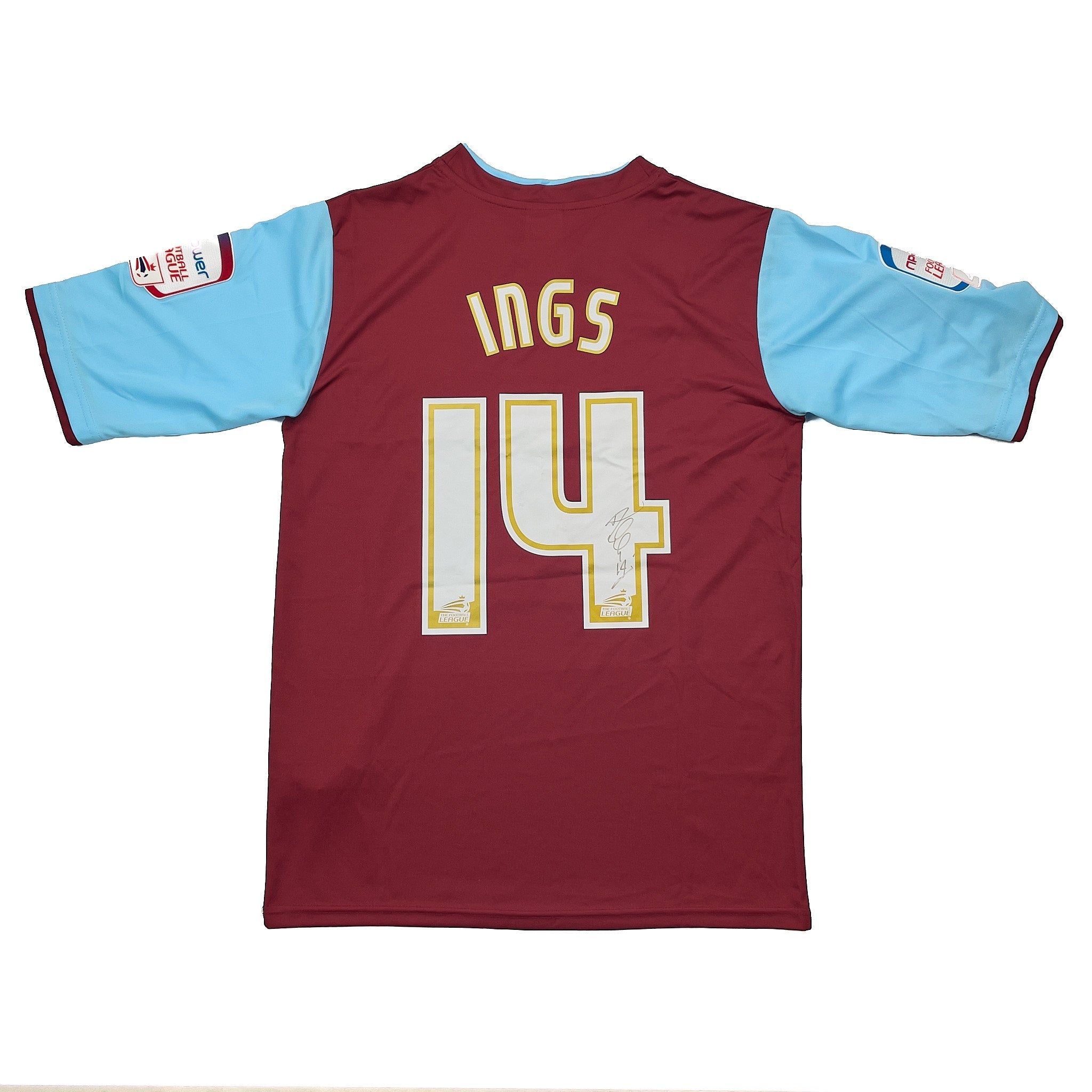 2012 13 Burnley Ings #14 *Match Issue + Signed* Home Shirt