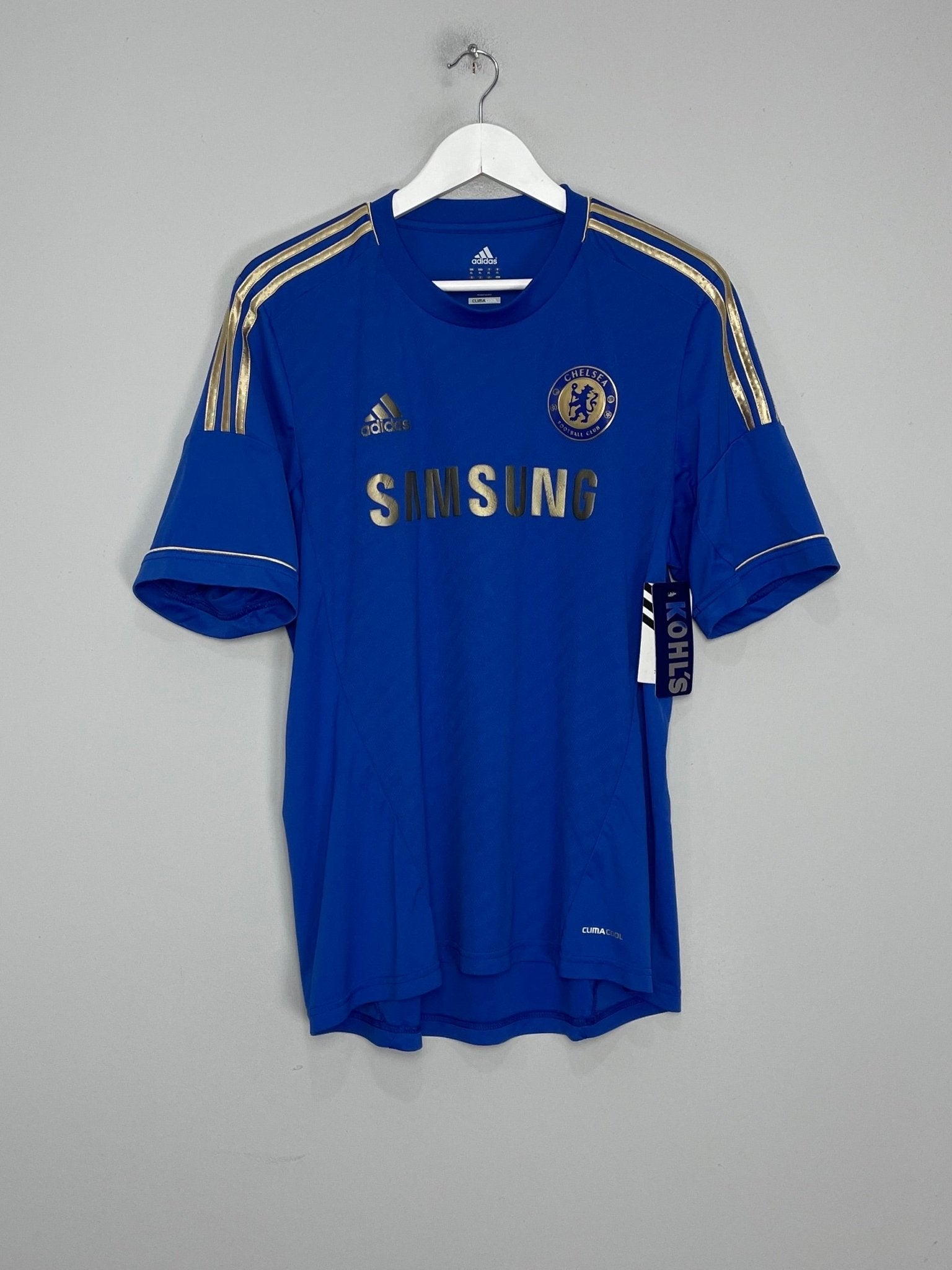 Shop 2012/13 CHELSEA DAVID LUIZ #4 *BNWT* HOME SHIRT (XL) ADIDAS, classic football shirts, vintage football shirts & retro soccer jerseys at Cult Kits