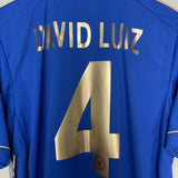 Shop 2012/13 CHELSEA DAVID LUIZ #4 *BNWT* HOME SHIRT (XL) ADIDAS, classic football shirts, vintage football shirts & retro soccer jerseys at Cult Kits