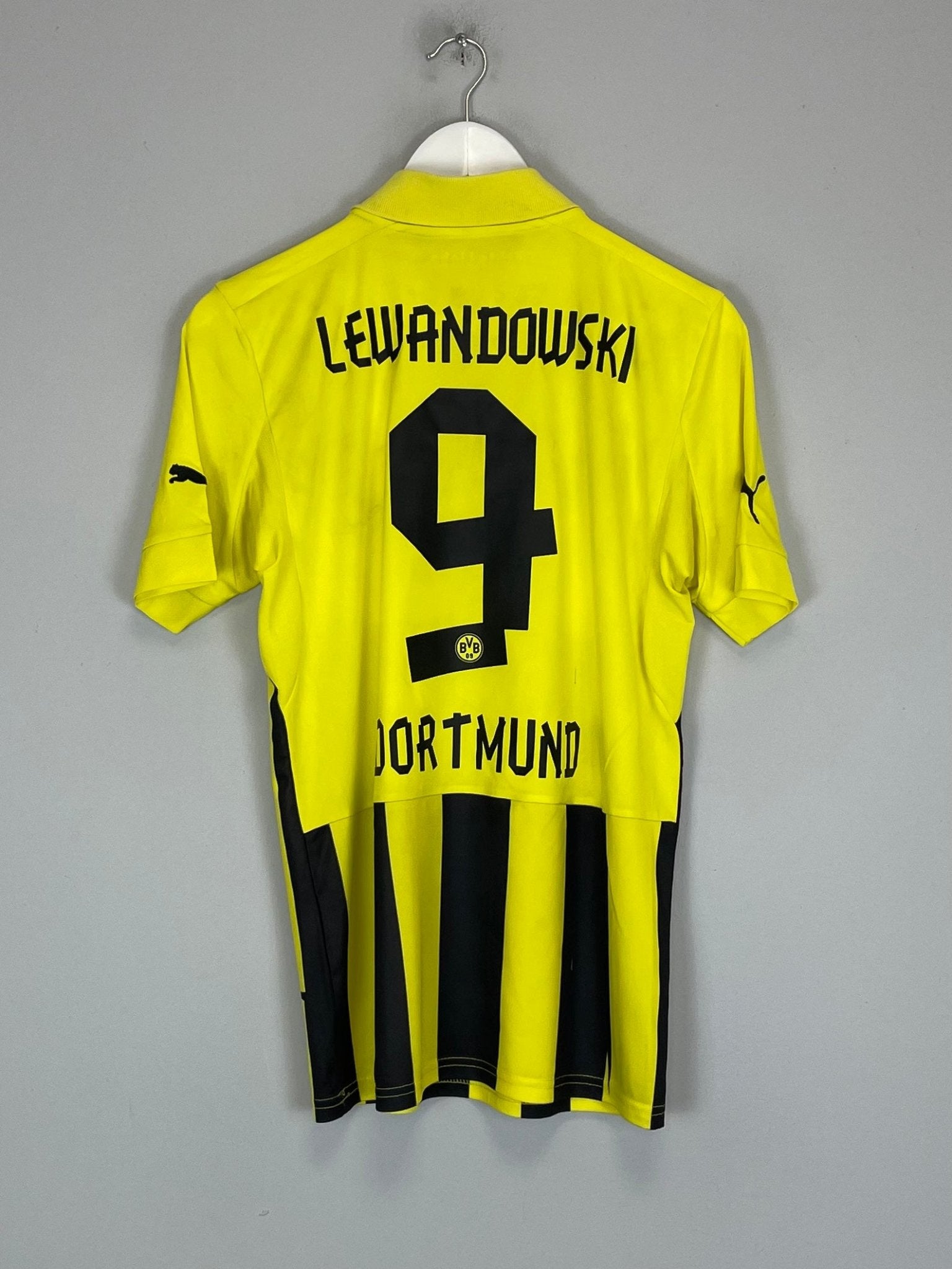 Shop 2012/13 DORTMUND LEWANDOWSKI #9 EUROPEAN HOME SHIRT (S) PUMA, classic football shirts, vintage football shirts & retro soccer jerseys at Cult Kits