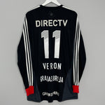 Shop 2012/13 ESTUDIANTES VERON #11 L/S AWAY SHIRT (XL) ADIDAS, classic football shirts, vintage football shirts & retro soccer jerseys at Cult Kits