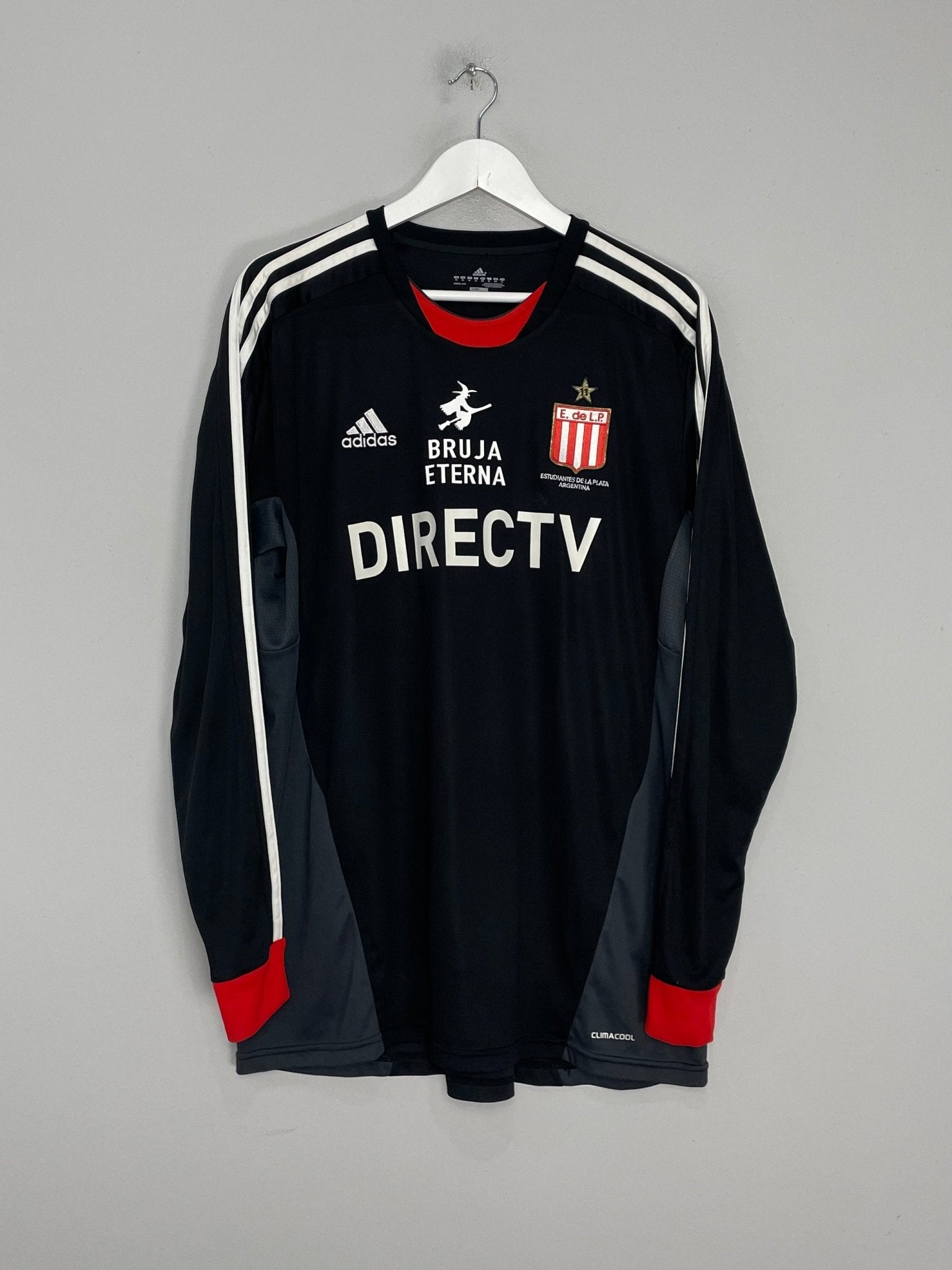 Shop 2012/13 ESTUDIANTES VERON #11 L/S AWAY SHIRT (XL) ADIDAS, classic football shirts, vintage football shirts & retro soccer jerseys at Cult Kits