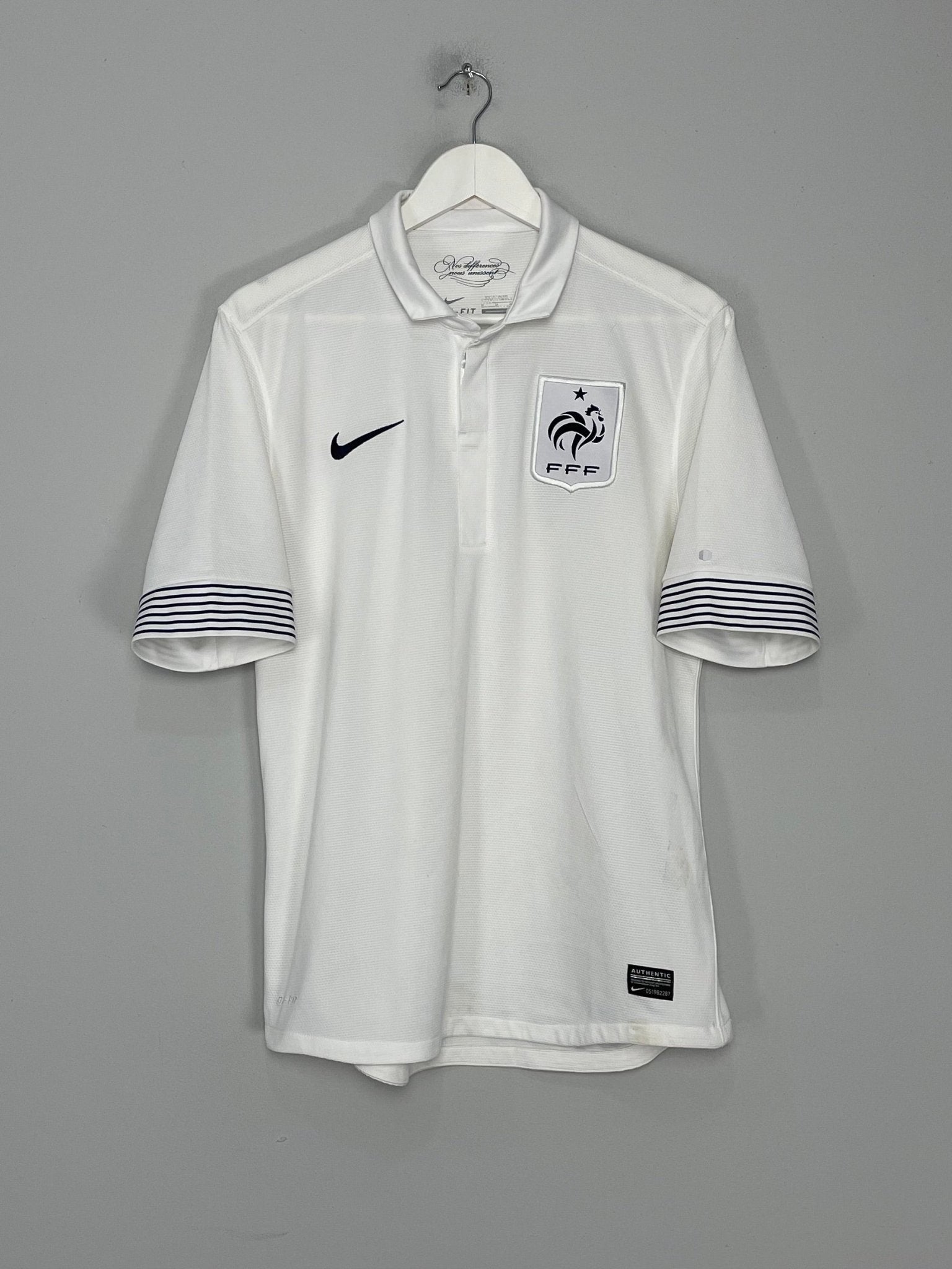 Shop 2012/13 FRANCE AWAY SHIRT (M) NIKE, classic football shirts, vintage football shirts & retro soccer jerseys at Cult Kits