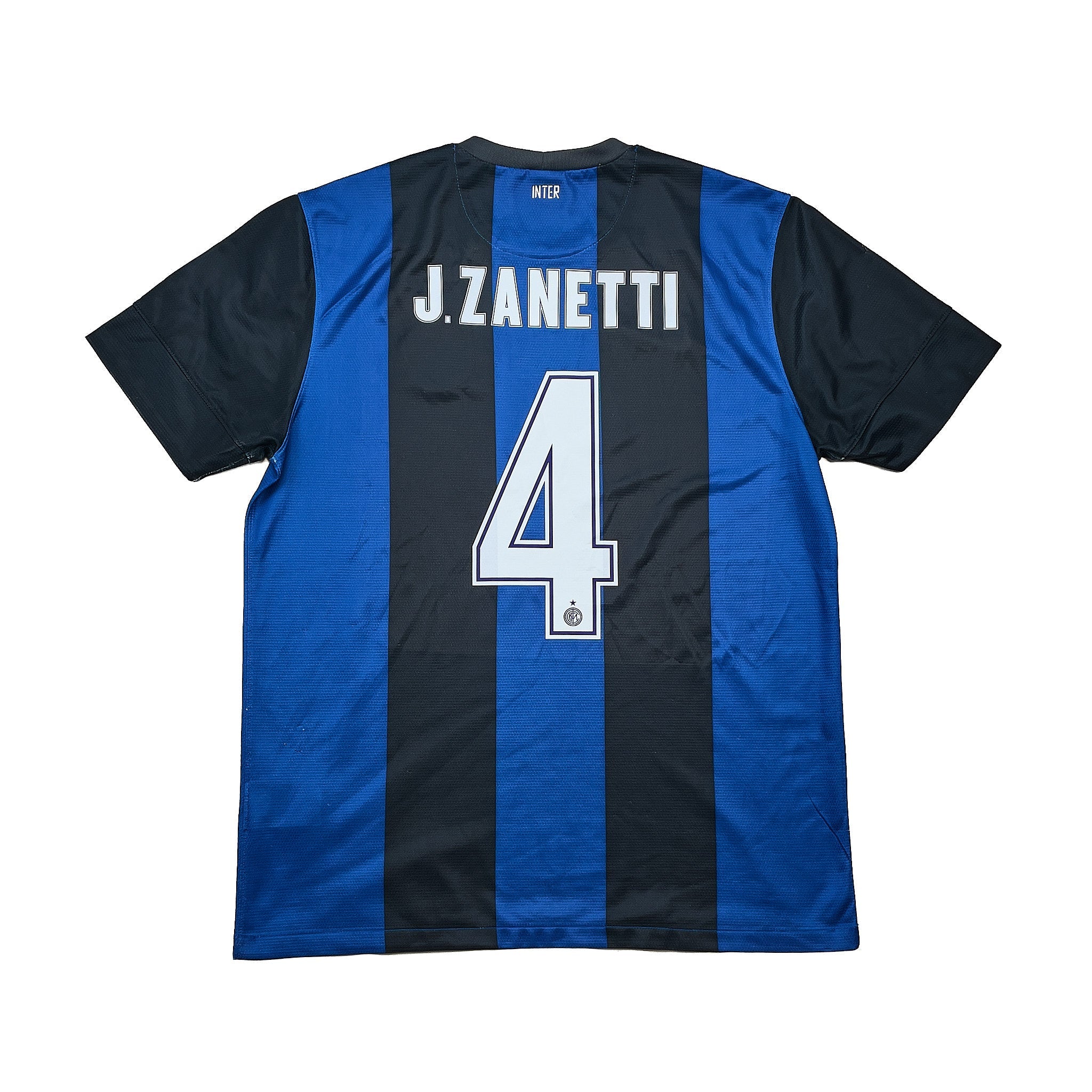 Buy 2012/13 INTER MILAN J.ZANETTI 4 HOME SHIRT (L) NIKE ~ Free worldwide shipping available ~ Authentic Vintage Football Shirts from Cult Kits