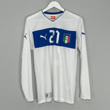 Shop 2012/13 ITALY PIRLO #21 L/S AWAY SHIRT (S) PUMA, classic football shirts, vintage football shirts & retro soccer jerseys at Cult Kits