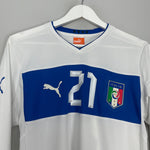 Shop 2012/13 ITALY PIRLO #21 L/S AWAY SHIRT (S) PUMA, classic football shirts, vintage football shirts & retro soccer jerseys at Cult Kits