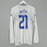 Shop 2012/13 ITALY PIRLO #21 L/S AWAY SHIRT (S) PUMA, classic football shirts, vintage football shirts & retro soccer jerseys at Cult Kits