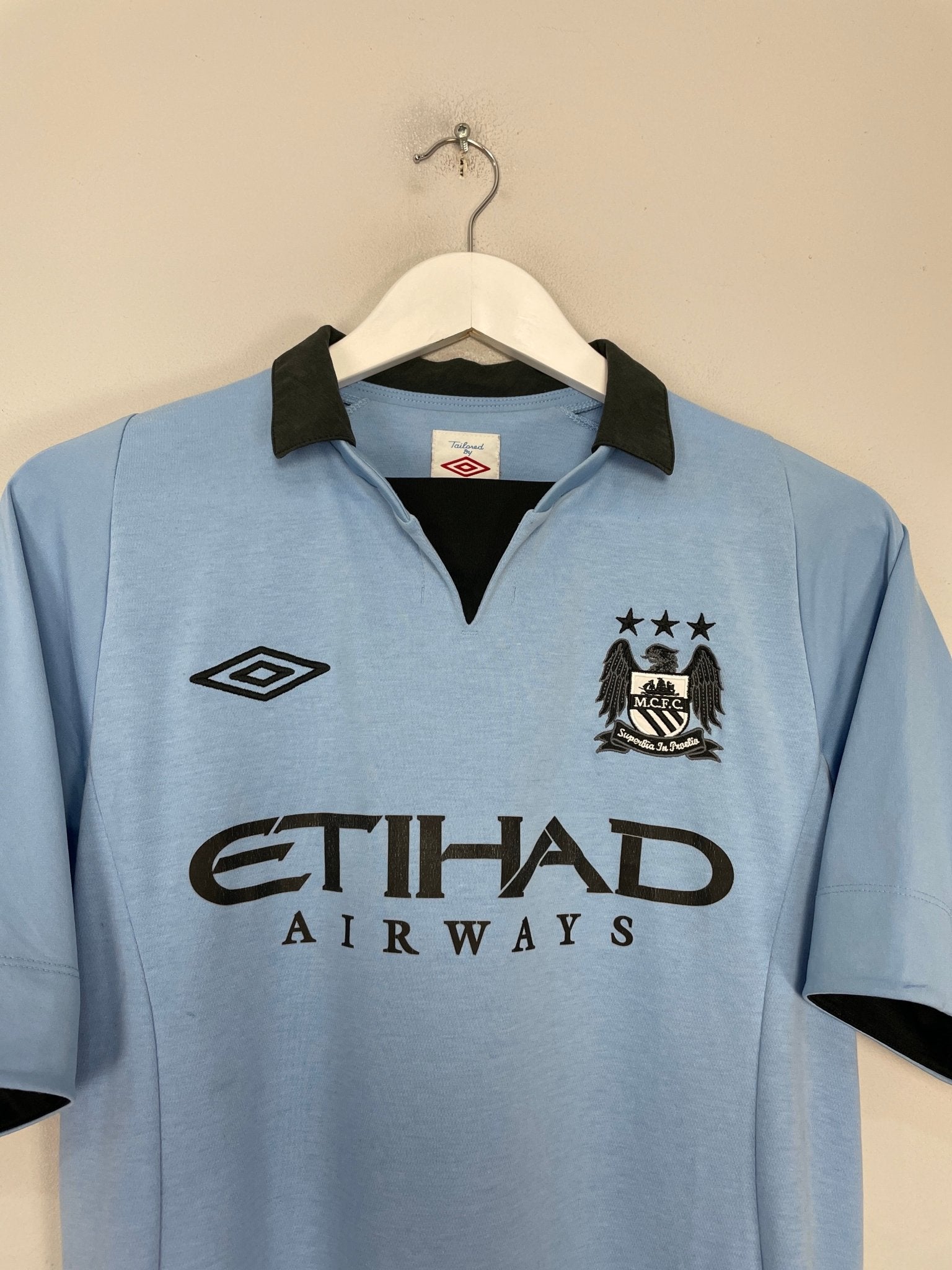 Shop 2012/13 MANCHESTER CITY BALOTELLI #45 HOME SHIRT (M) UMBRO, classic football shirts, vintage football shirts & retro soccer jerseys at Cult Kits