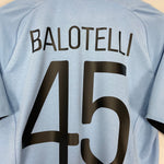 Shop 2012/13 MANCHESTER CITY BALOTELLI #45 HOME SHIRT (M) UMBRO, classic football shirts, vintage football shirts & retro soccer jerseys at Cult Kits