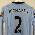 Shop 2012/13 MANCHESTER CITY RICHARDS #2 L/S HOME SHIRT (S) UMBRO, classic football shirts, vintage football shirts & retro soccer jerseys at Cult Kits