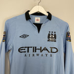 Shop 2012/13 MANCHESTER CITY RICHARDS #2 L/S HOME SHIRT (S) UMBRO, classic football shirts, vintage football shirts & retro soccer jerseys at Cult Kits