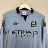 Shop 2012/13 MANCHESTER CITY RICHARDS #2 L/S HOME SHIRT (S) UMBRO, classic football shirts, vintage football shirts & retro soccer jerseys at Cult Kits