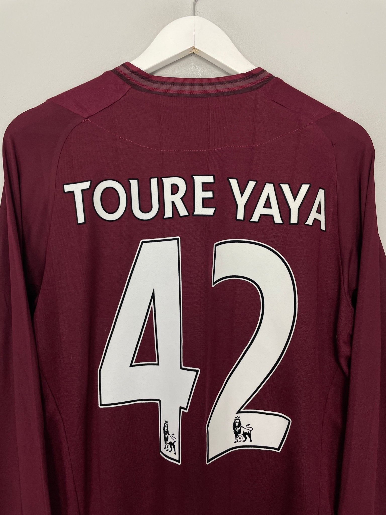 Shop 2012/13 MANCHESTER CITY TOURE YAYA #42 L/S AWAY SHIRT (XL) UMBRO, classic football shirts, vintage football shirts & retro soccer jerseys at Cult Kits
