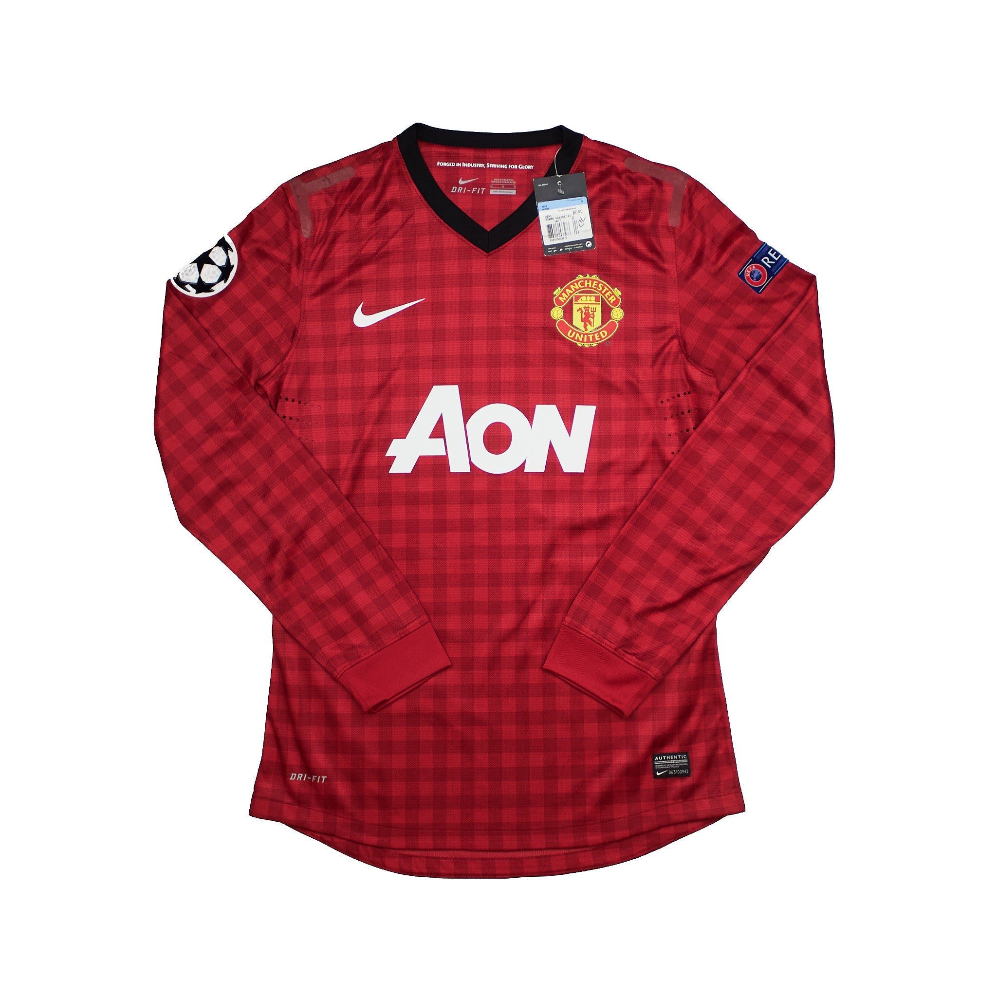 Buy 2012/13 Manchester United Chicharito 14 L/S C/L *Match Issue* BNWT Home Shirt (M) Nike ~ Free worldwide shipping ~ Authentic Vintage Football Shirts from Cult Kits