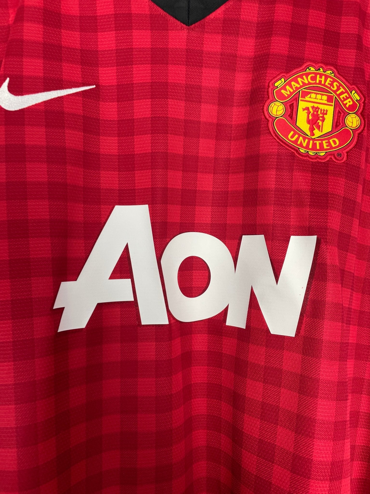 Shop 2012/13 MANCHESTER UNITED CHICHARITO #14 L/S HOME SHIRT (XL) NIKE, classic football shirts, vintage football shirts & retro soccer jerseys at Cult Kits