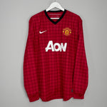 Shop 2012/13 MANCHESTER UNITED CHICHARITO #14 L/S HOME SHIRT (XL) NIKE, classic football shirts, vintage football shirts & retro soccer jerseys at Cult Kits