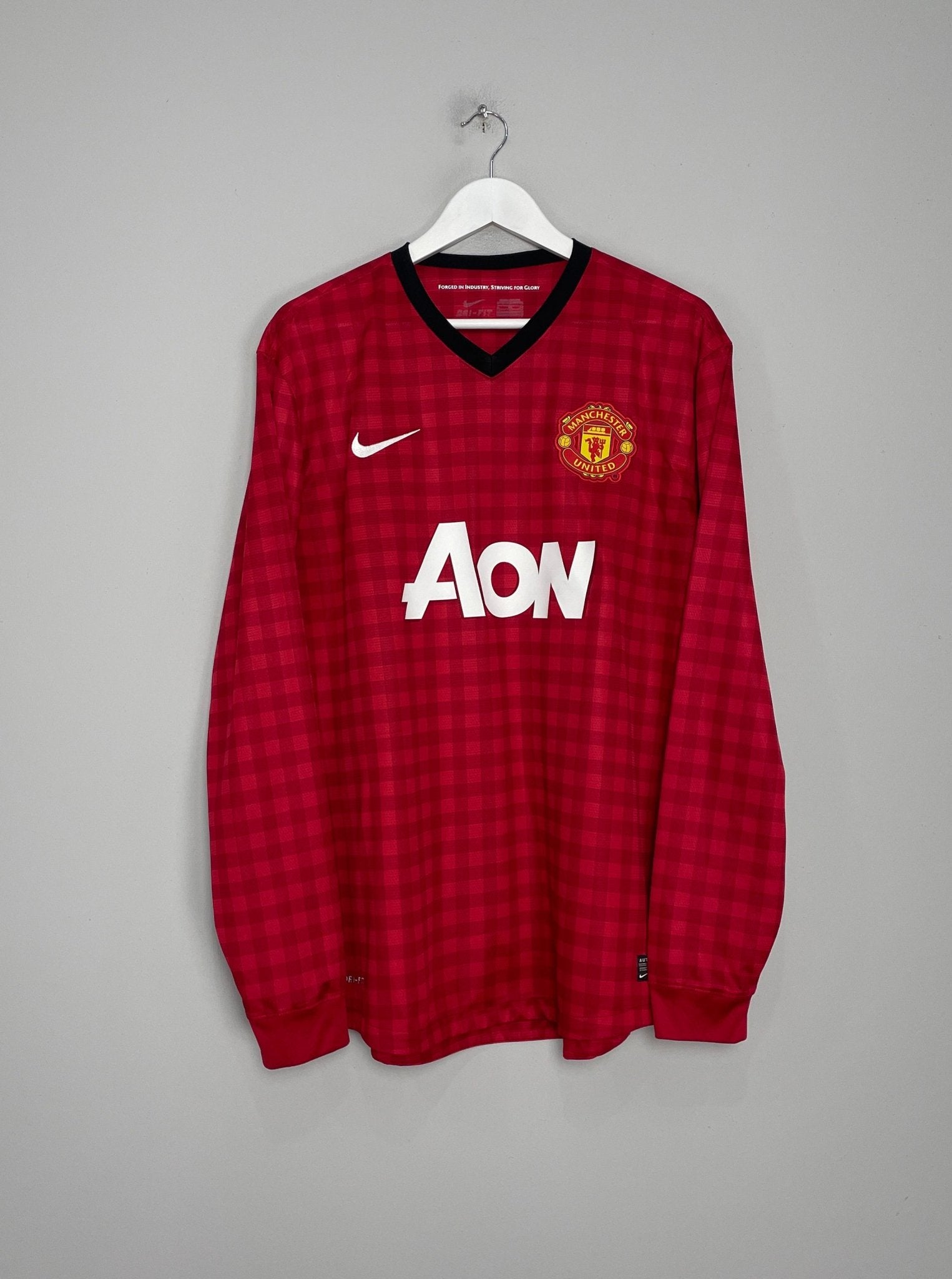 Shop 2012/13 MANCHESTER UNITED CHICHARITO #14 L/S HOME SHIRT (XL) NIKE, classic football shirts, vintage football shirts & retro soccer jerseys at Cult Kits