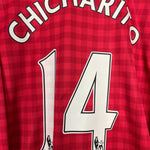 Shop 2012/13 MANCHESTER UNITED CHICHARITO #14 L/S HOME SHIRT (XL) NIKE, classic football shirts, vintage football shirts & retro soccer jerseys at Cult Kits