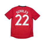 Buy 2012/13 Manchester United Scholes 22 Home Shirt (M) Nike ~ Free worldwide shipping ~ Authentic Vintage Football Shirts from Cult Kits