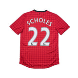 Buy 2012/13 Manchester United Scholes 22 Home Shirt (M) Nike ~ Free worldwide shipping available ~ Authentic Vintage Football Shirts from Cult Kits