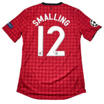 Buy 2012/13 MANCHESTER UNITED SMALLING 12 C/L *MATCH ISSUE* HOME SHIRT (L) NIKE ~ Free worldwide shipping available ~ Authentic Vintage Football Shirts from Cult Kits