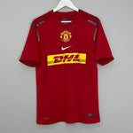 Shop 2012/13 MANCHESTER UNITED TRAINING SHIRT (M) NIKE, classic football shirts, vintage football shirts & retro soccer jerseys at Cult Kits