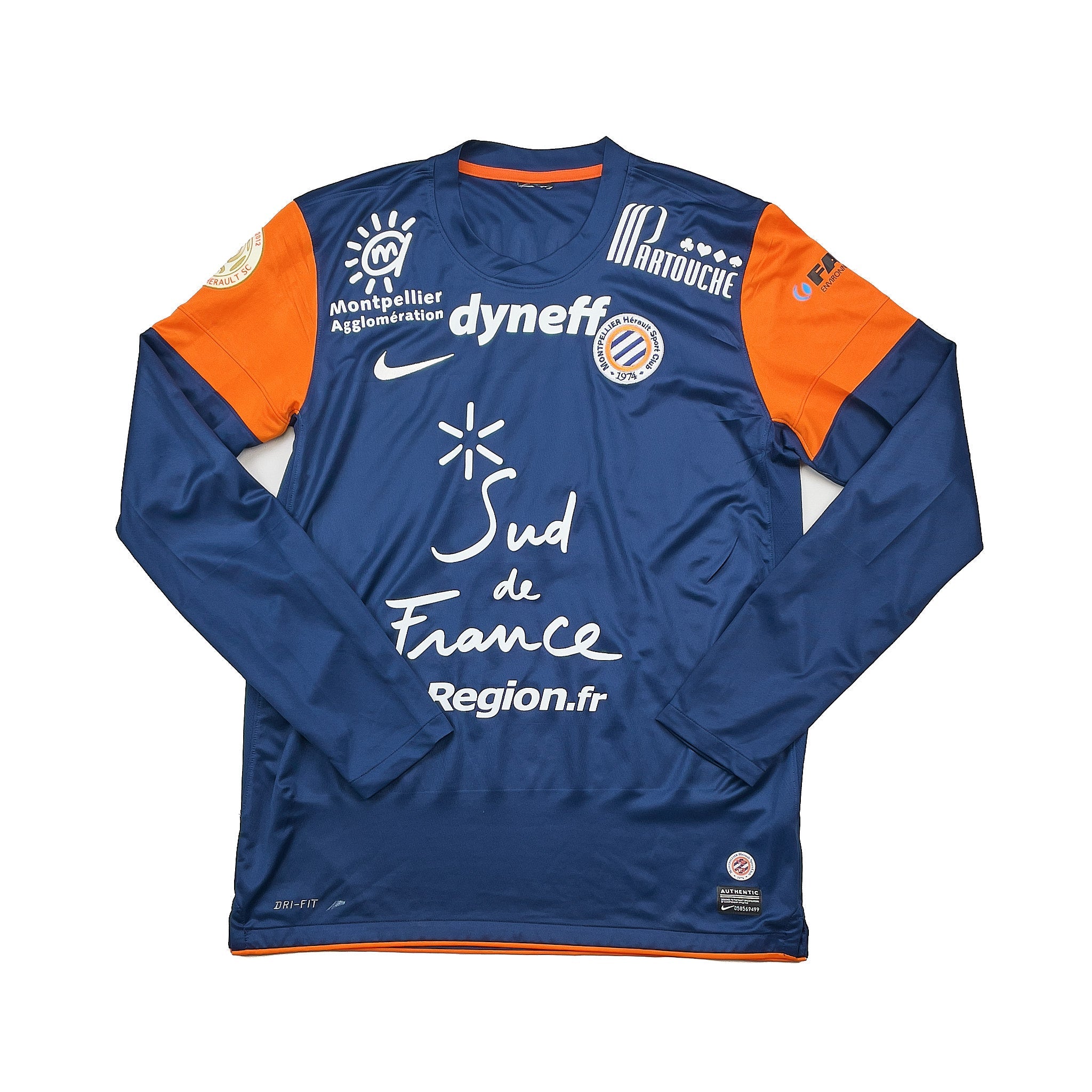 Buy 2012/13 Montepellier Charbonnier 9 L/S Home Shirt (M) Nike ~ Free worldwide shipping available ~ Authentic Vintage Football Shirts from Cult Kits