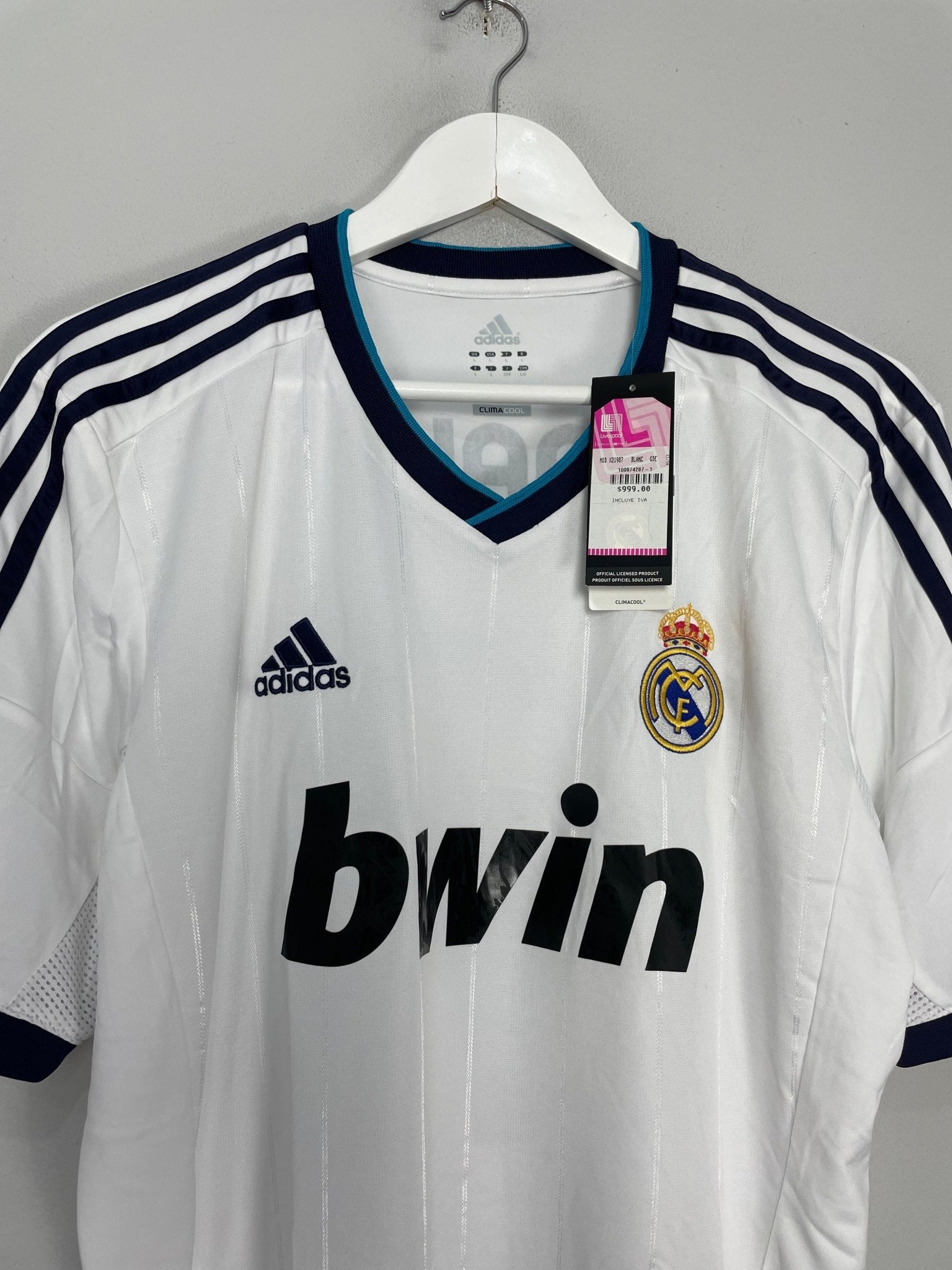 Shop 2012/13 REAL MADRID RONALDO #7 *BNWT* HOME SHIRT (L) ADIDAS, classic football shirts, vintage football shirts & retro soccer jerseys at Cult Kits