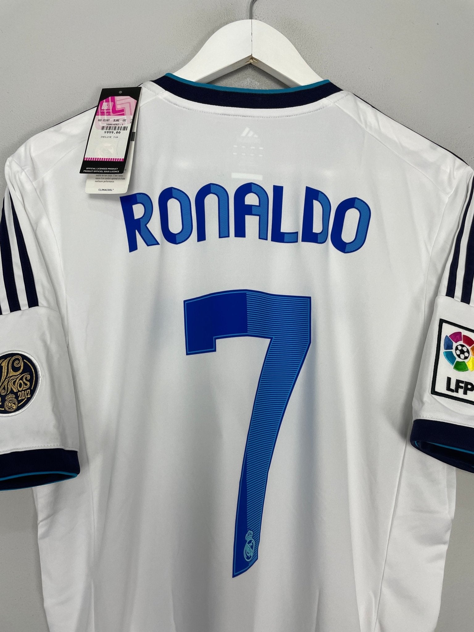 Shop 2012/13 REAL MADRID RONALDO #7 *BNWT* HOME SHIRT (L) ADIDAS, classic football shirts, vintage football shirts & retro soccer jerseys at Cult Kits