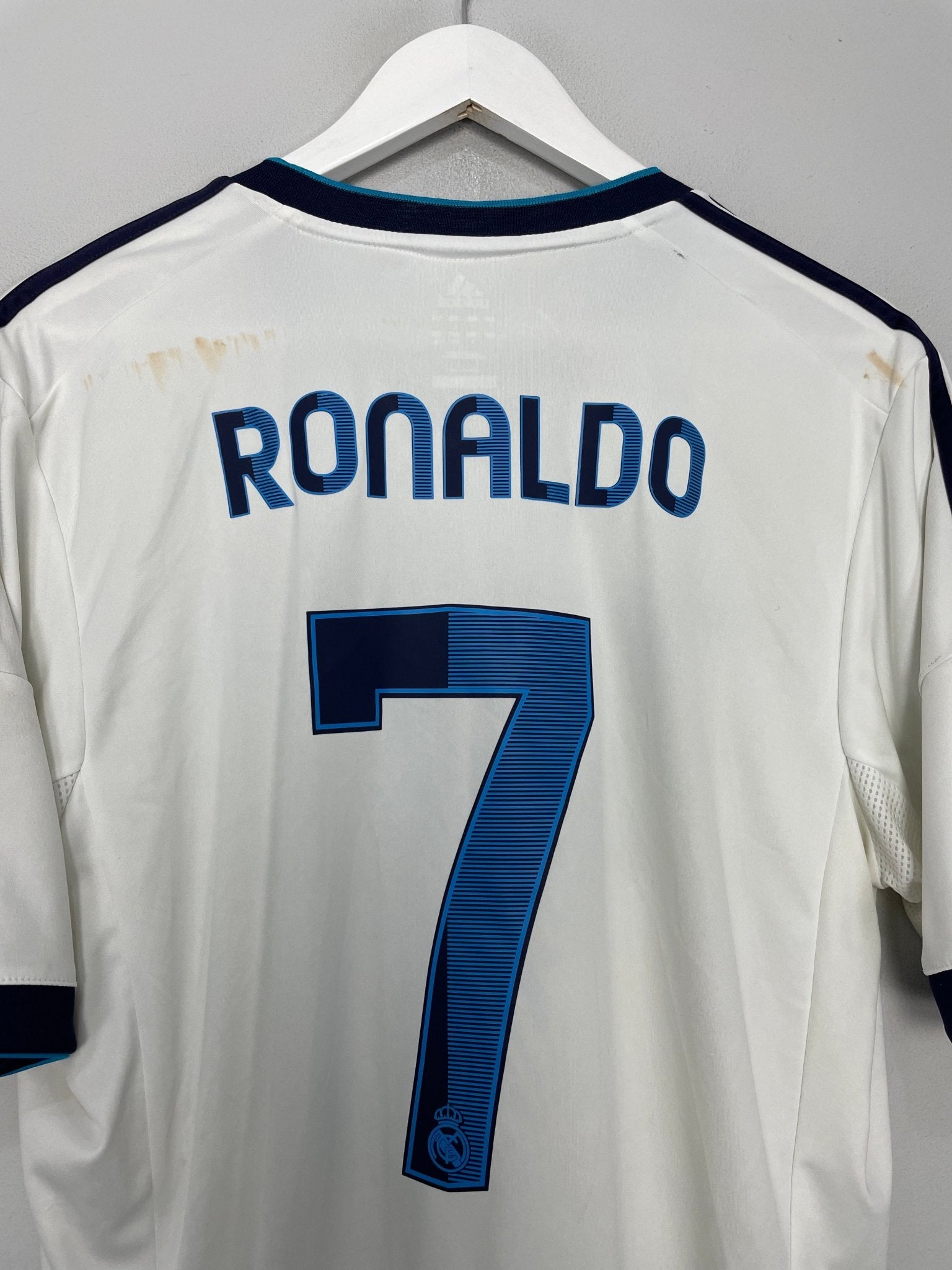 Shop 2012/13 REAL MADRID RONALDO #7 HOME SHIRT (L) ADIDAS, classic football shirts, vintage football shirts & retro soccer jerseys at Cult Kits