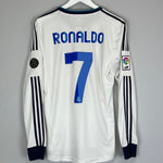 2012/13 REAL MADRID RONALDO 7 L/S HOME SHIRT (M) ADIDAS - Cult Kits - Medium - Buy Vintage Football Shirts, Authentic Retro Football Shirts For Sale, Classic Football Shirts & Soccer Jersey