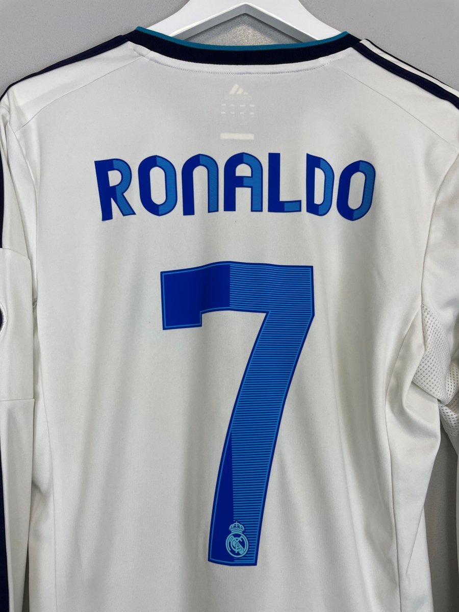 2012/13 REAL MADRID RONALDO 7 L/S HOME SHIRT (M) ADIDAS - Cult Kits - Medium - Buy Vintage Football Shirts, Authentic Retro Football Shirts For Sale, Classic Football Shirts & Soccer Jersey
