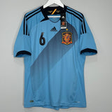 Shop 2012/13 SPAIN A.INIESTA #6 *BNWT* AWAY SHIRT (L) ADIDAS, classic football shirts, vintage football shirts & retro soccer jerseys at Cult Kits