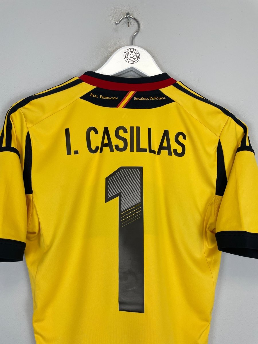 2012/13 SPAIN CASILLAS 1 GK SHIRT (S) ADIDAS - Cult Kits - Small - Buy Vintage Football Shirts, Authentic Retro Football Shirts For Sale, Classic Football Shirts & Soccer Jersey