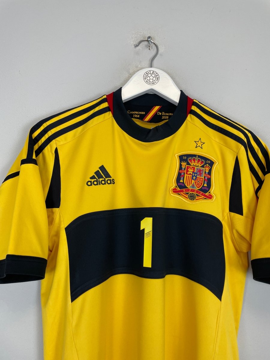 2012/13 SPAIN CASILLAS 1 GK SHIRT (S) ADIDAS - Cult Kits - Small - Buy Vintage Football Shirts, Authentic Retro Football Shirts For Sale, Classic Football Shirts & Soccer Jersey