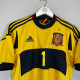 2012/13 SPAIN CASILLAS 1 GK SHIRT (S) ADIDAS - Cult Kits - Small - Buy Vintage Football Shirts, Authentic Retro Football Shirts For Sale, Classic Football Shirts & Soccer Jersey